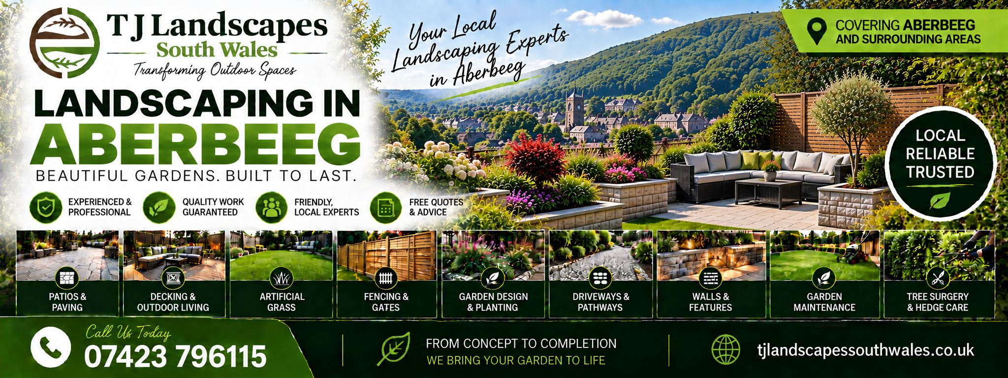 Landscaping in Aberbeeg - T J Landscapes South Wales