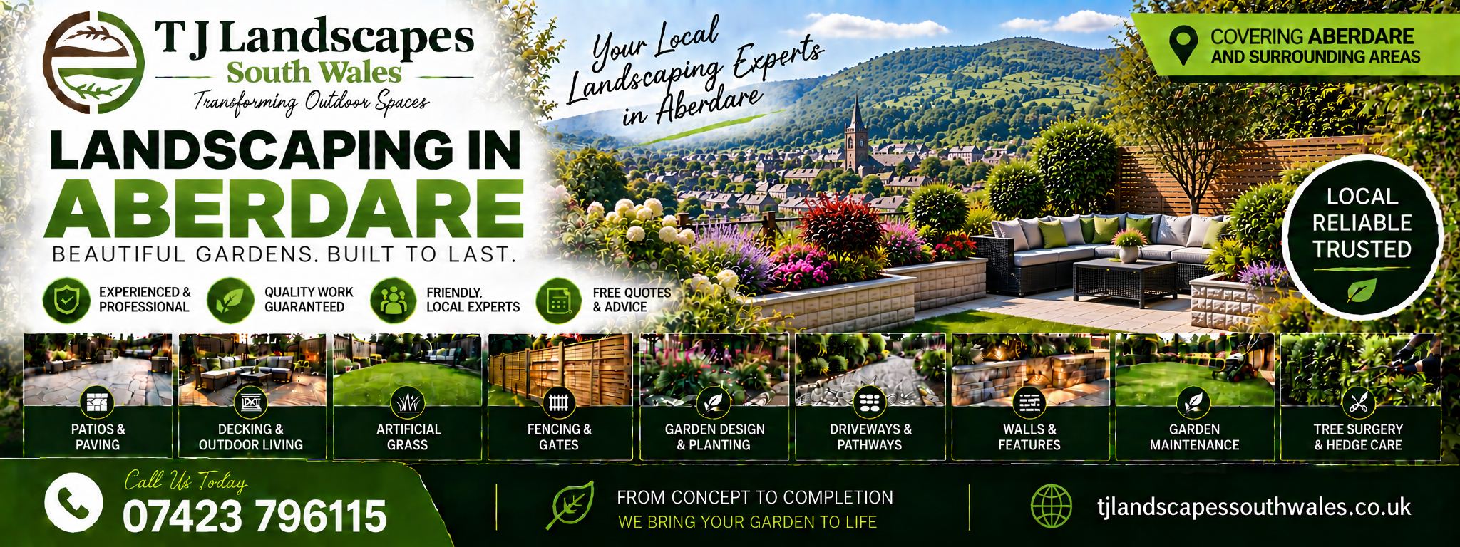 Landscaping in Aberdare - T J Landscapes South Wales