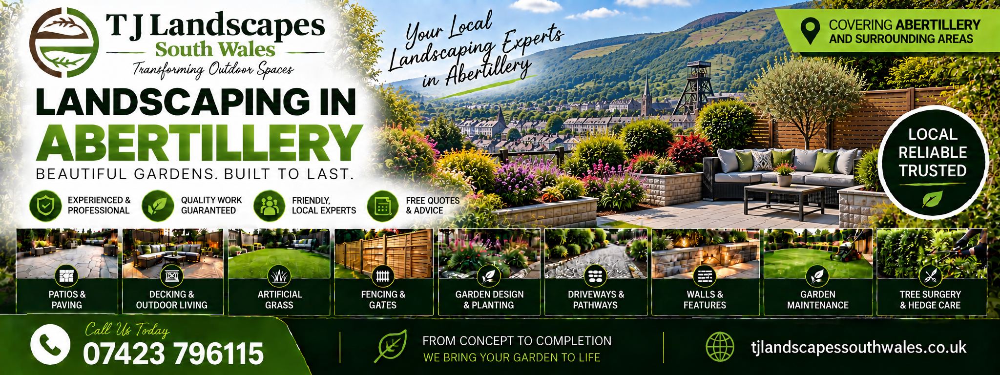 Landscaping in Abertillery - T J Landscapes South Wales