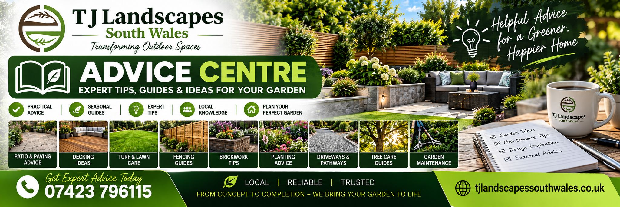 T J Landscapes Advice Centre - tips, guides and ideas for your garden