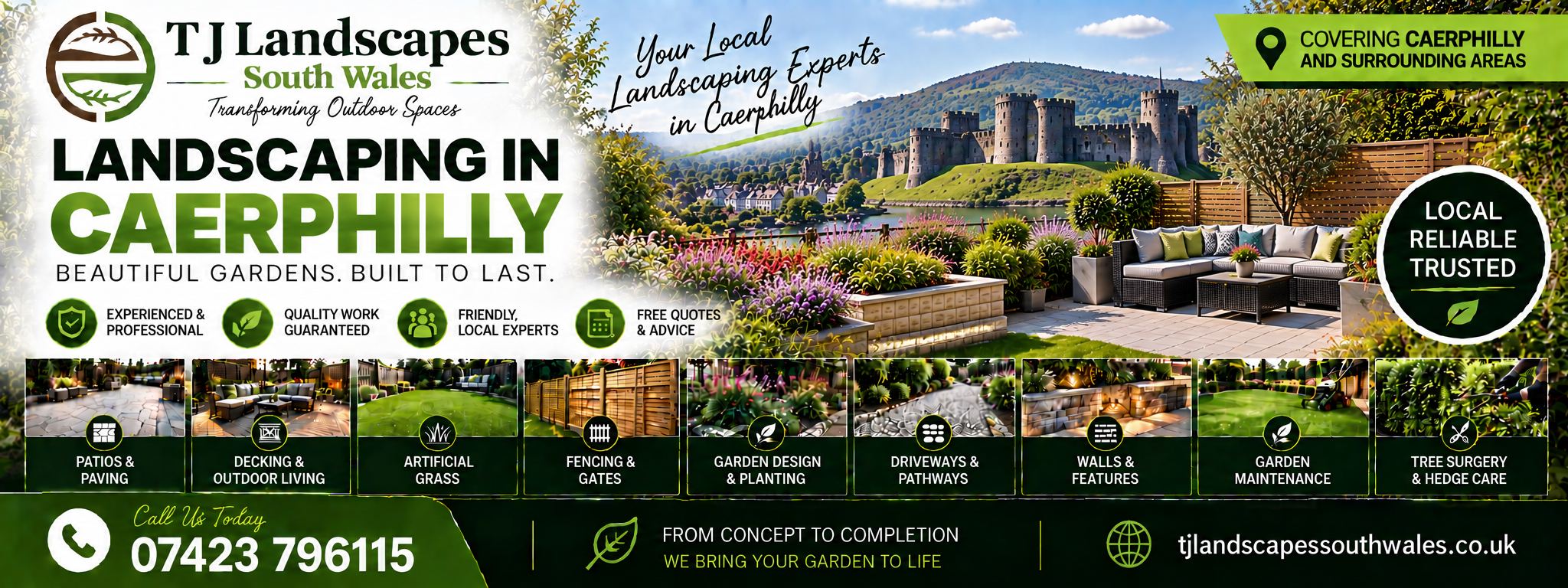 Landscaping in Caerphilly - T J Landscapes South Wales