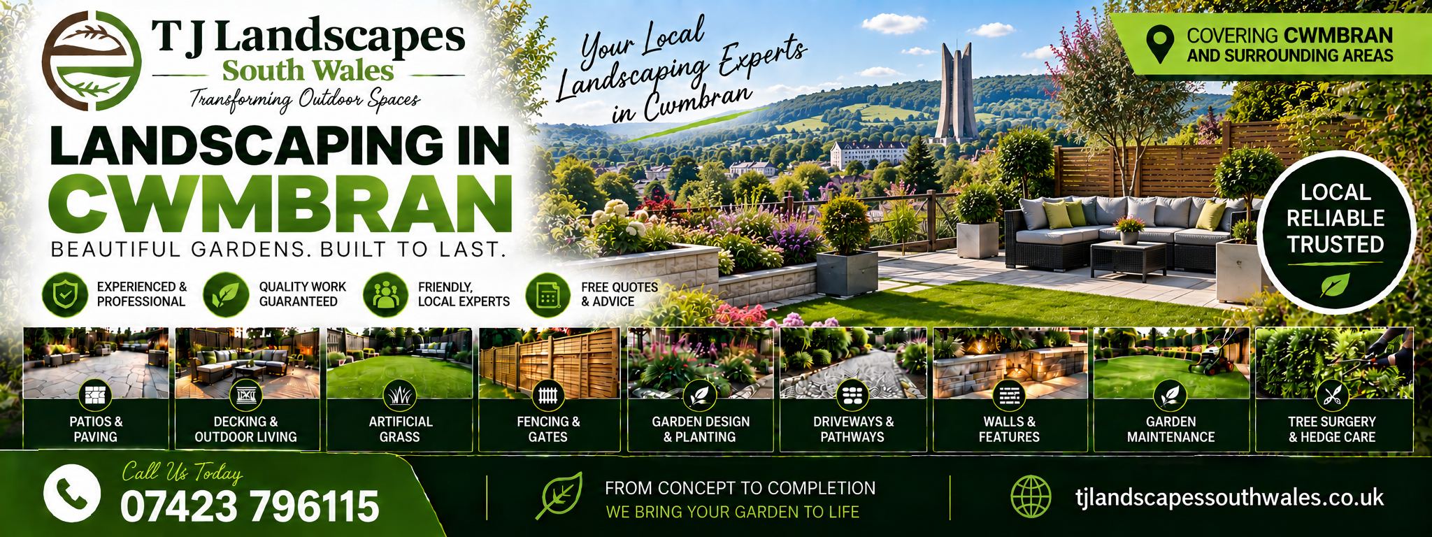 Landscaping in Cwmbran - T J Landscapes South Wales