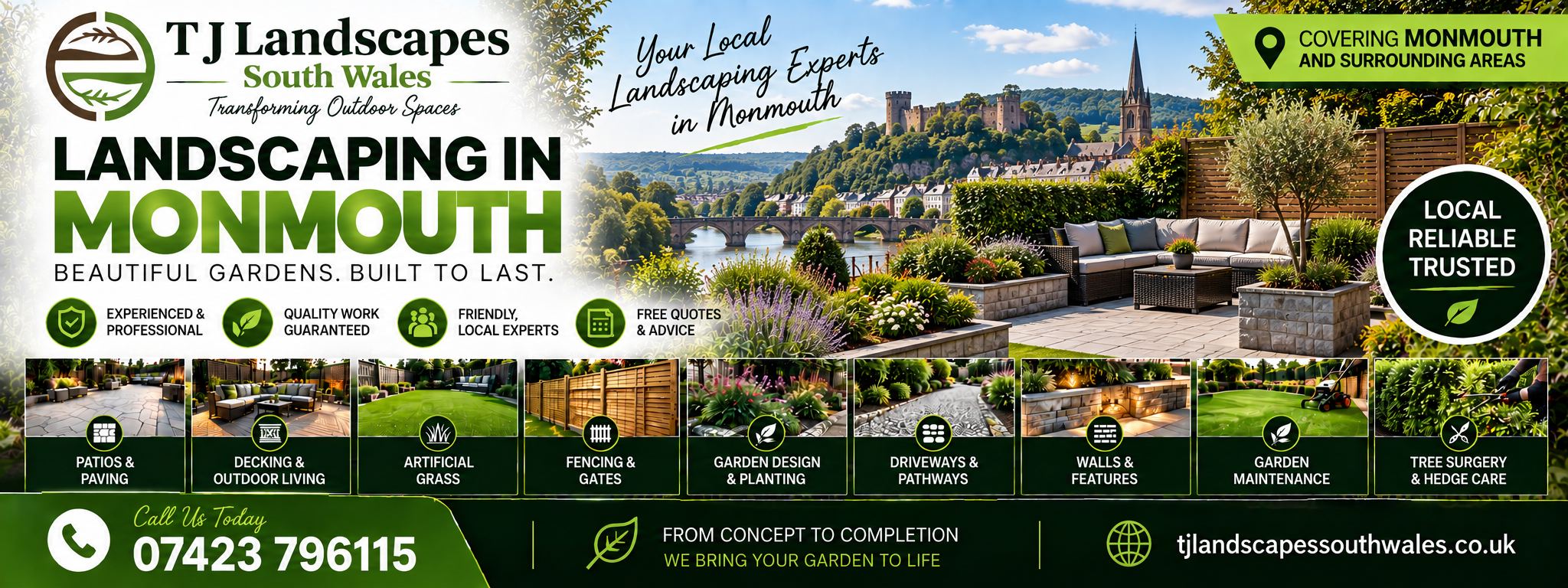 Landscaping in Monmouth - T J Landscapes South Wales