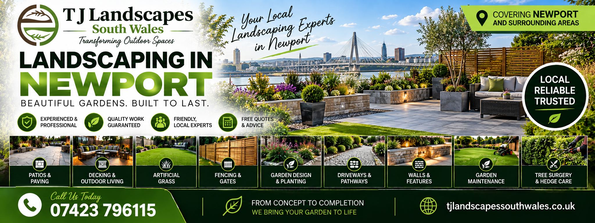 Landscaping in Newport - T J Landscapes South Wales