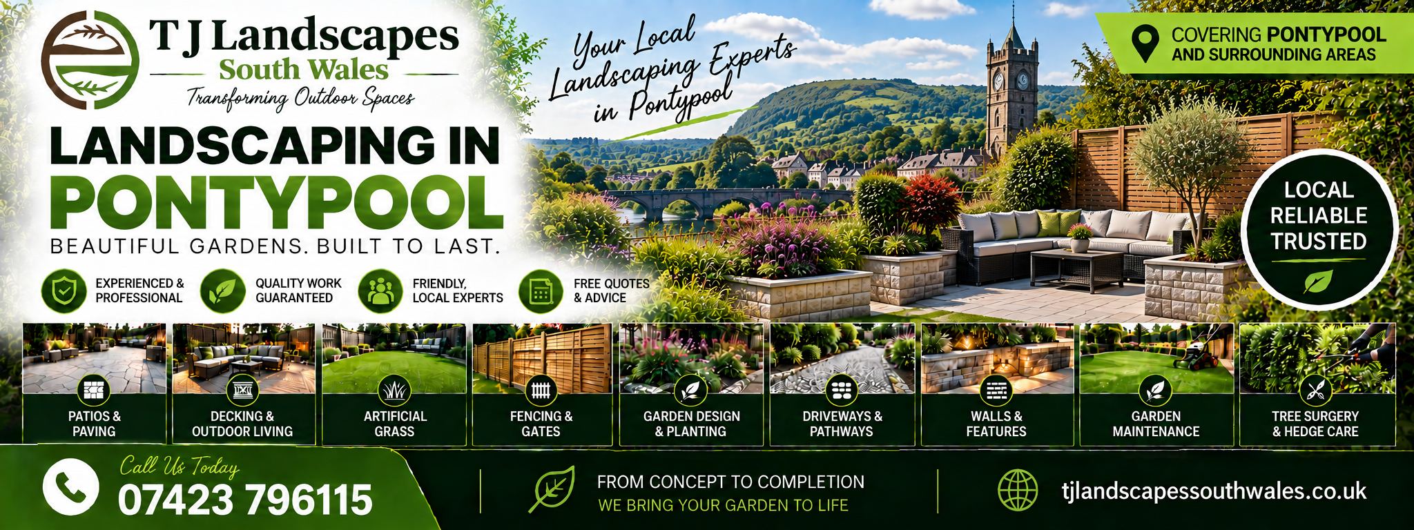 Landscaping in Pontypool - T J Landscapes South Wales