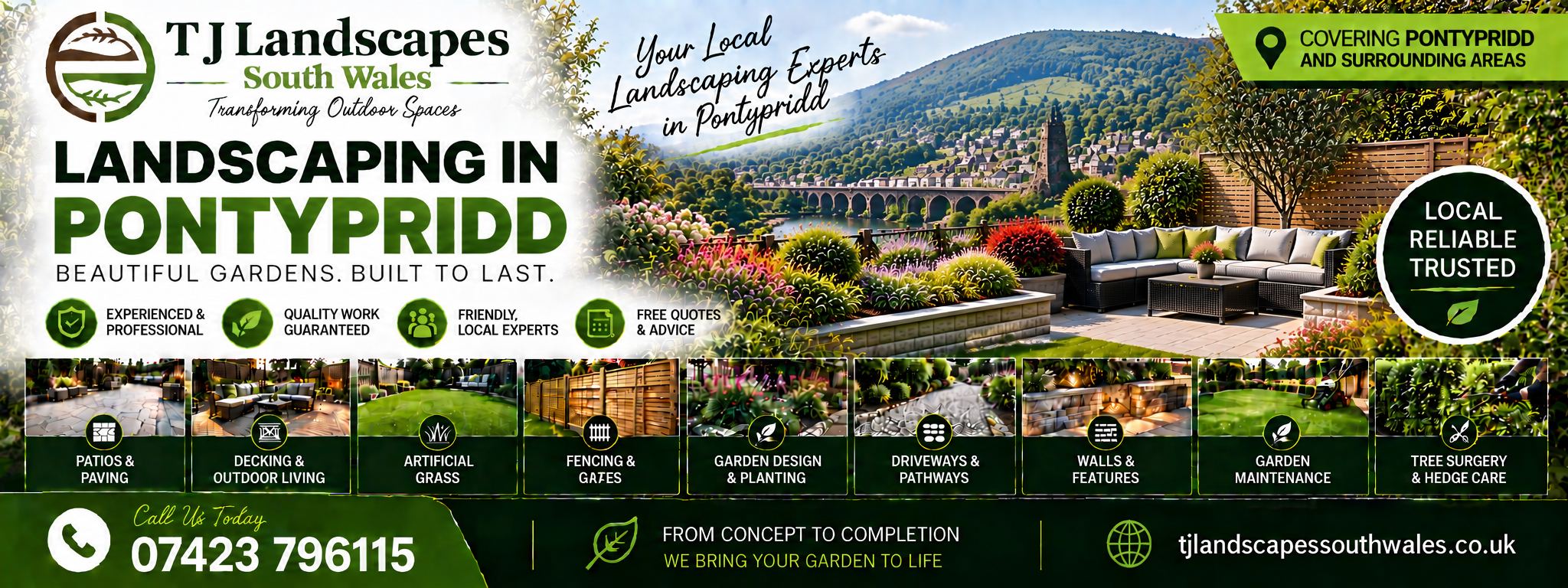 Landscaping in Pontypridd - T J Landscapes South Wales