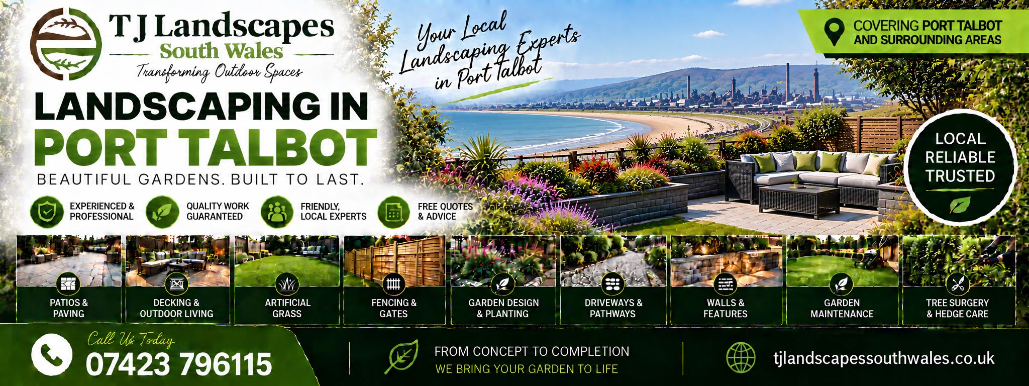 Landscaping in Port Talbot - T J Landscapes South Wales