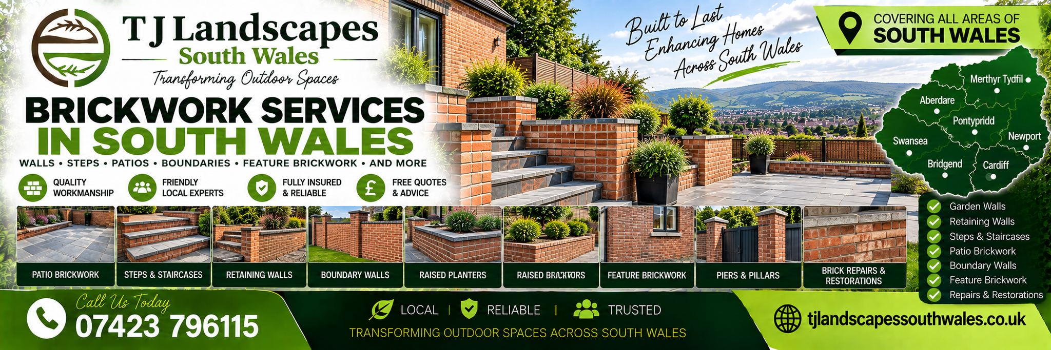 Brickwork in Penarth - T J Landscapes South Wales