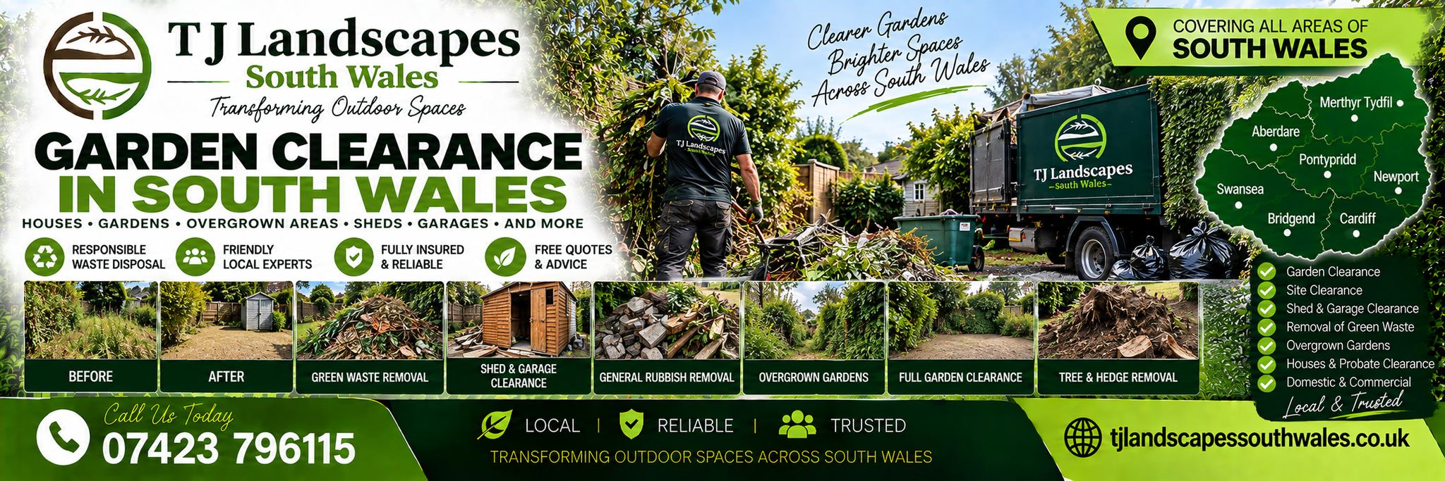 Garden Clearance in South Wales - T J Landscapes