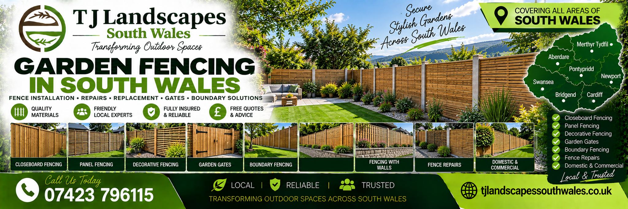 Fencing in Abertillery - T J Landscapes South Wales
