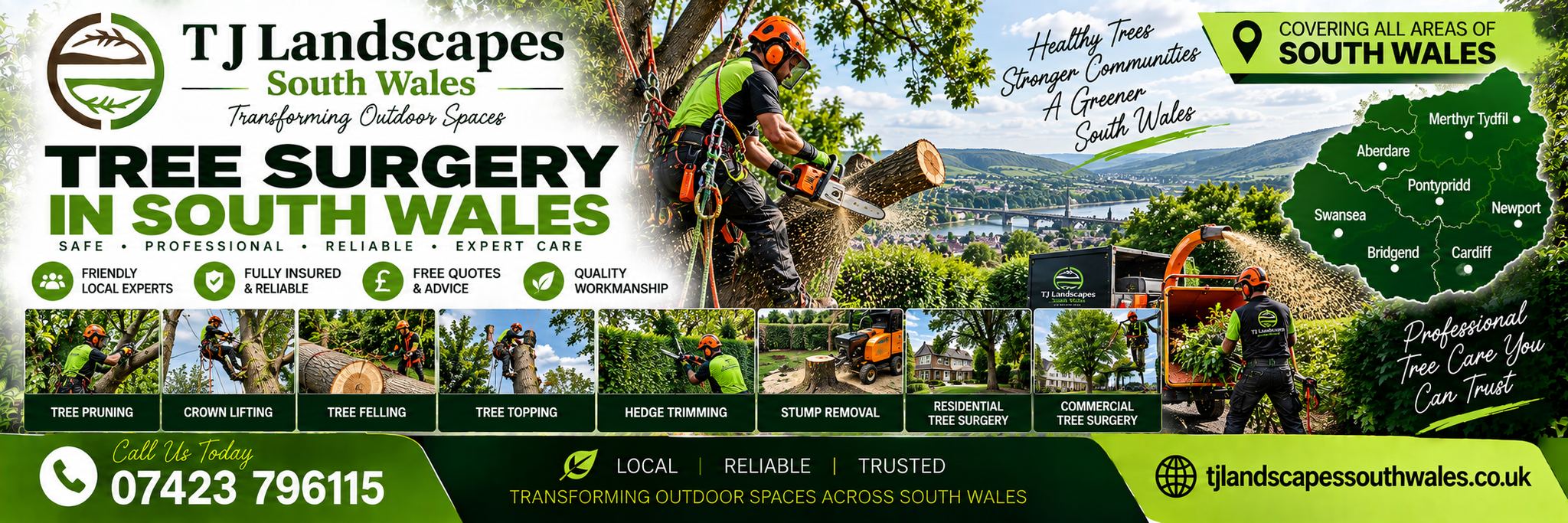 Tree Surgery in Caerphilly - T J Landscapes South Wales