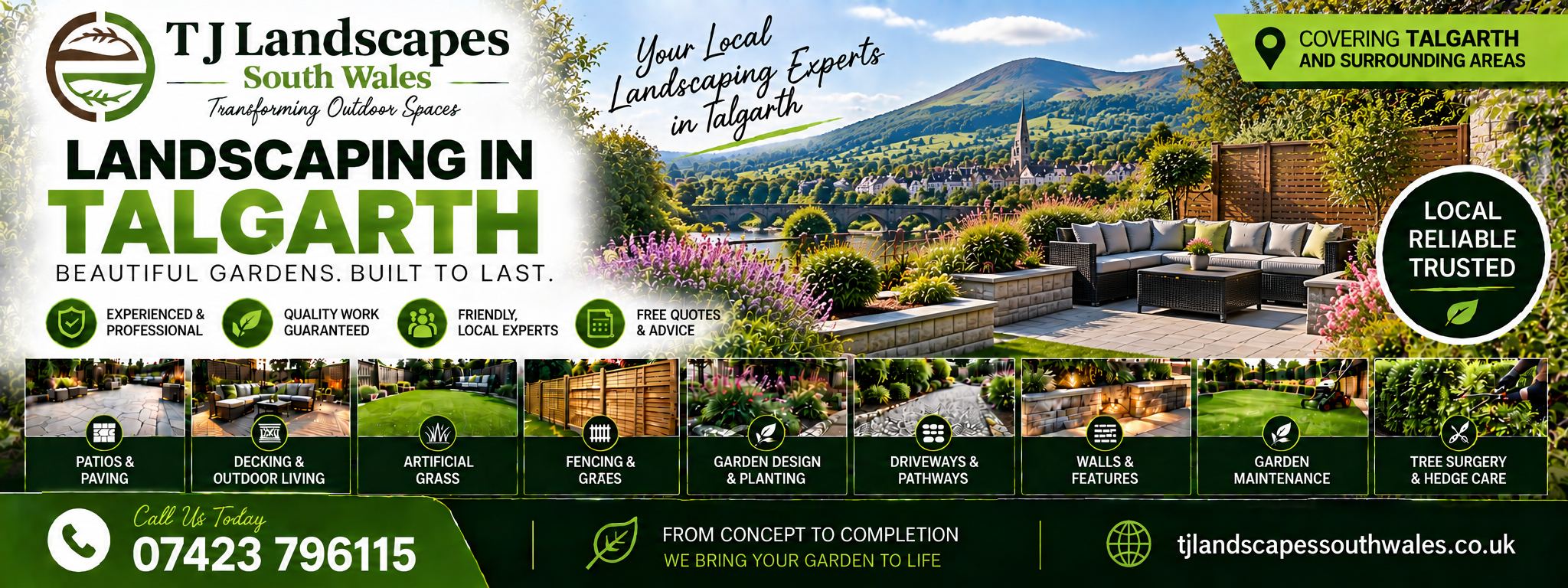 Landscaping in Talgarth - T J Landscapes South Wales