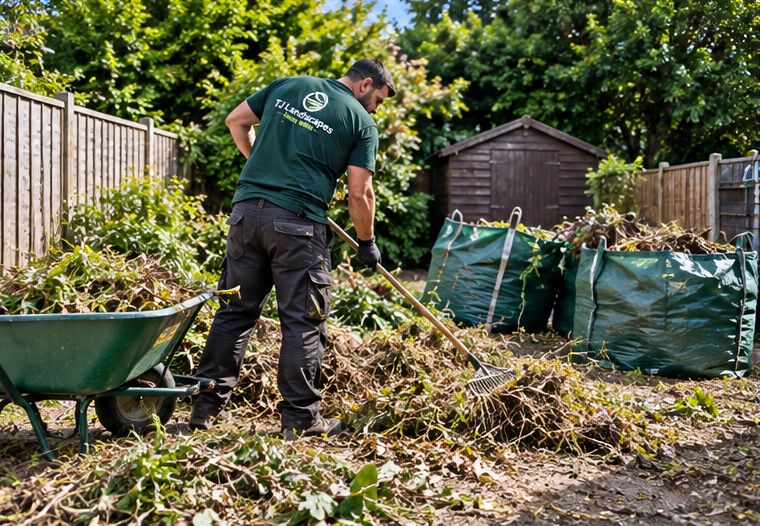 Clearing overgrowth into bulk bags